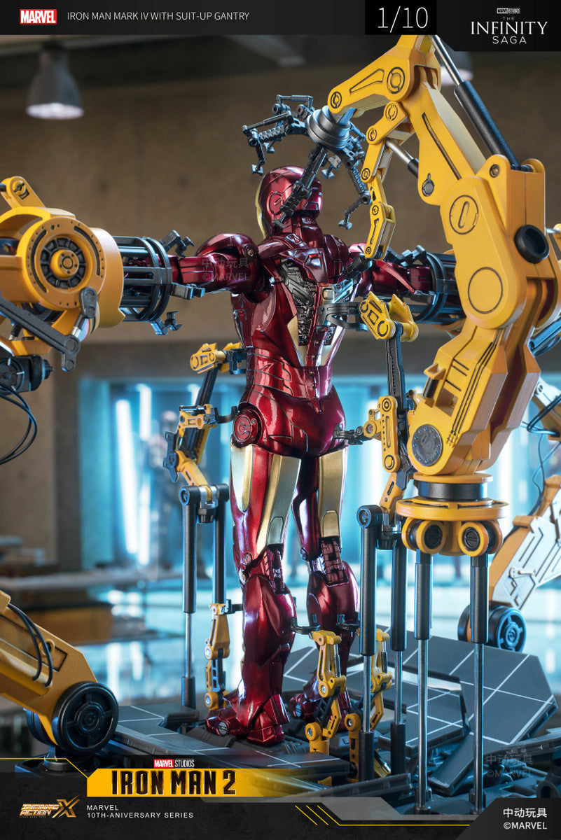 Pedido Figura Iron Man 2 Mark IV con Suit-Up Gantry marca ZD Toys escala pequeña 1/10 (18 cm)