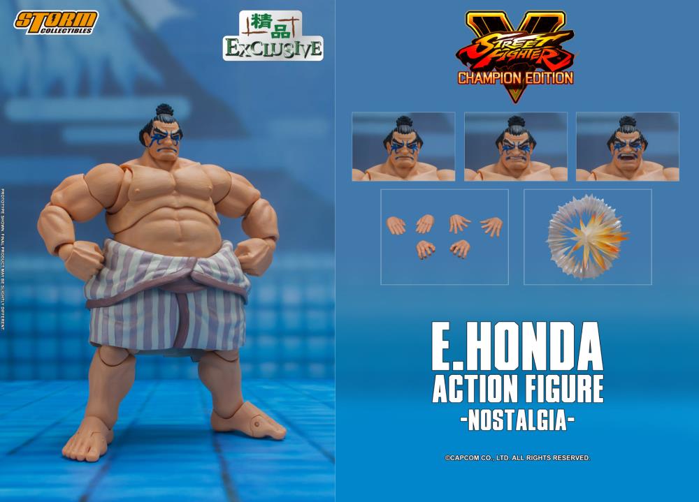 Pedido Figura E. Honda (Nostalgia - Color Exclusivo) - Street Fighter V marca Storm Collectibles escala pequeña 1/12