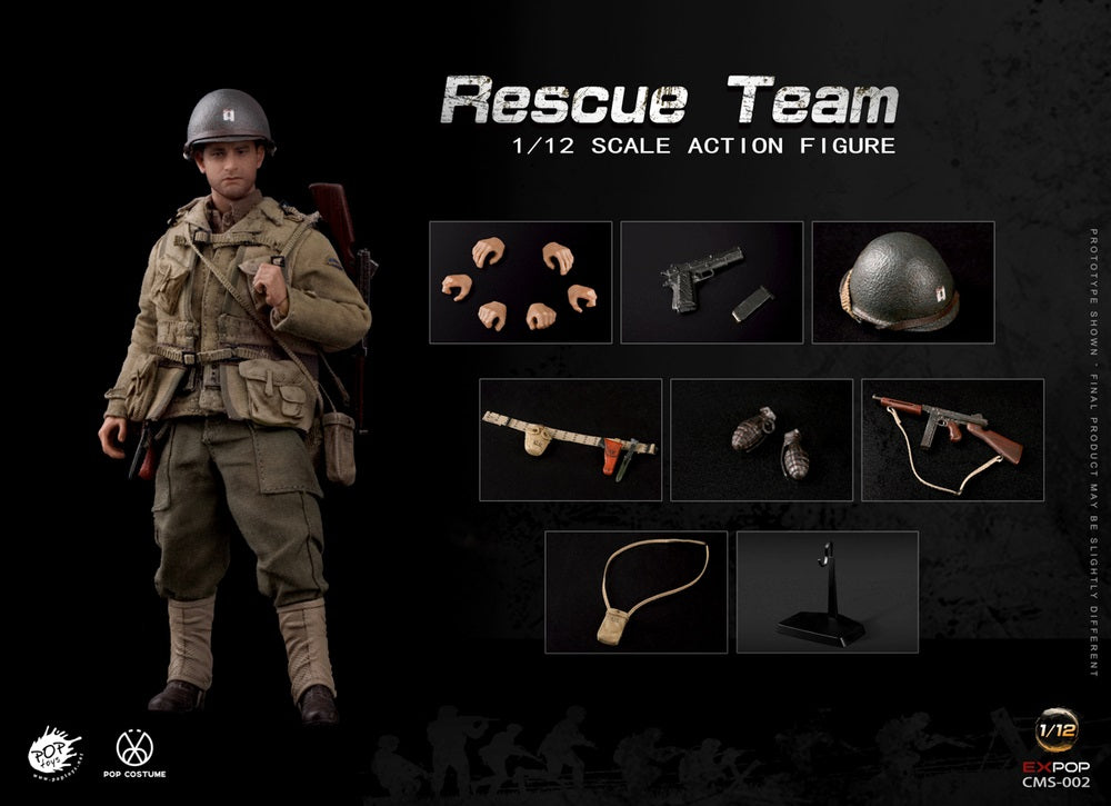 Pedido Figuras WWII US Rescue Squad Team (set triple) marca Poptoys CMS004 escala pequeña 1/12