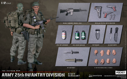 Pedido Figura Army 25th Infantry Division - Private Staff Sergeant marca Damtoys PES006 escala pequeña 1/12