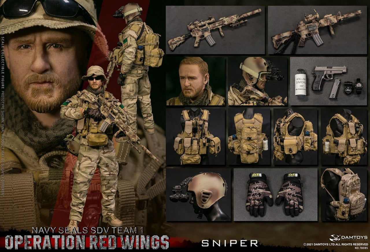 Pedido Figuras Operation Red Wings NAVY SEALS SDV TEAM 1 Corpsman y Sniper (set doble) marca Damtoys 78084 y 78085 escala 1/6