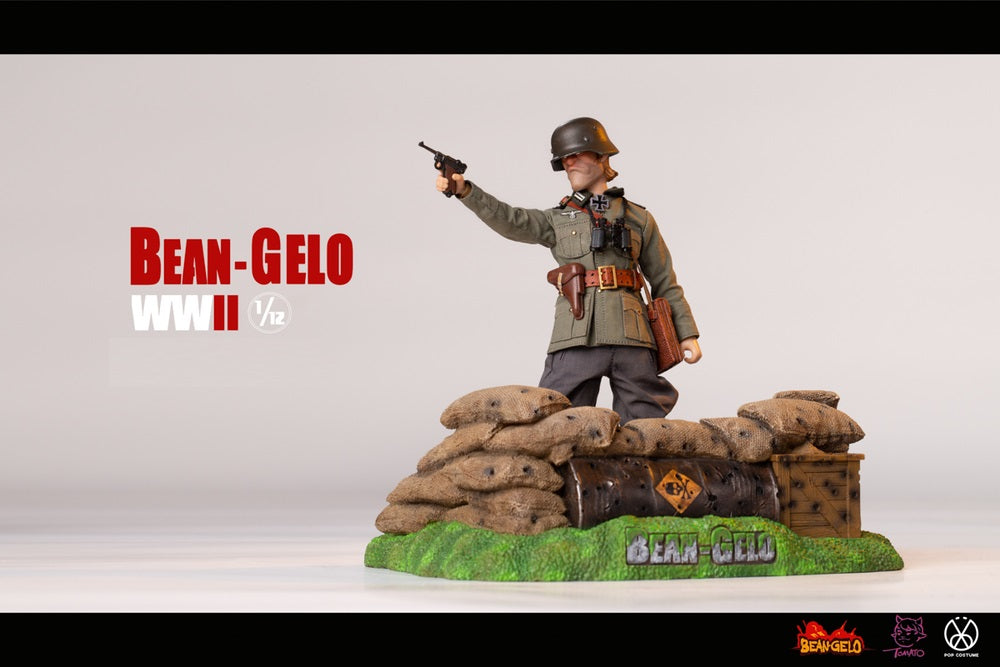 Pedido Diorama Two-man Battlefield Platform Scene - Props Series- Bean Gelo WWII marca Poptoys SPS002 escala pequeña 1/12