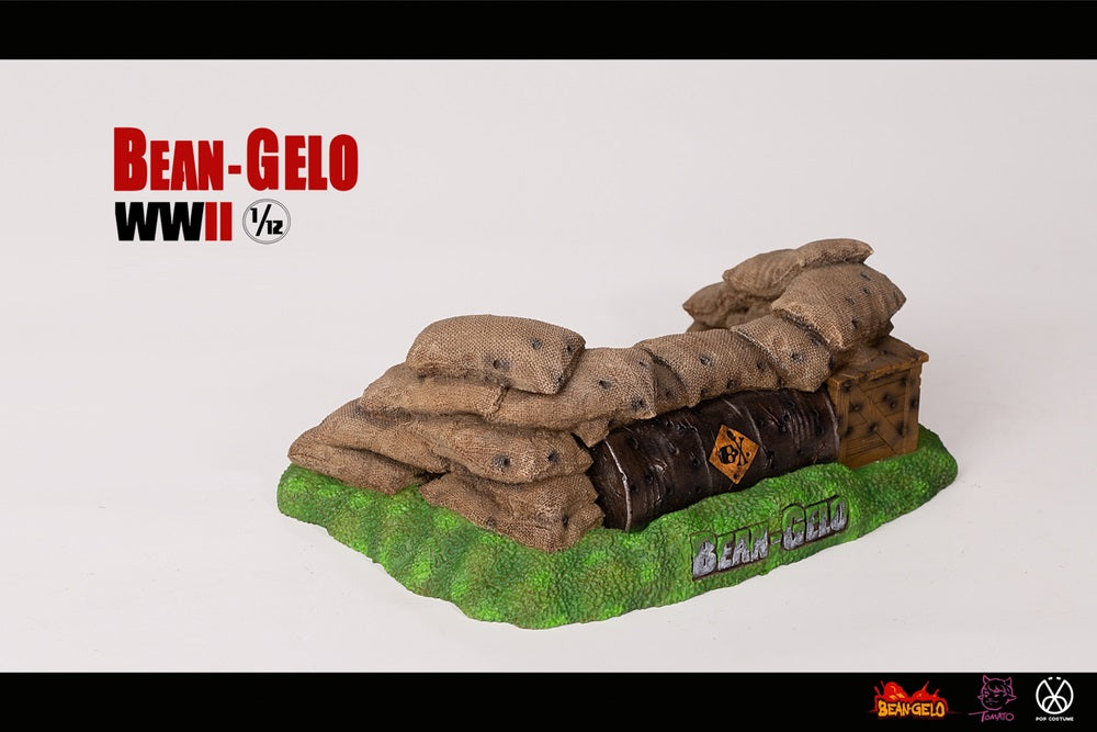 Pedido Diorama Two-man Battlefield Platform Scene - Props Series- Bean Gelo WWII marca Poptoys SPS002 escala pequeña 1/12
