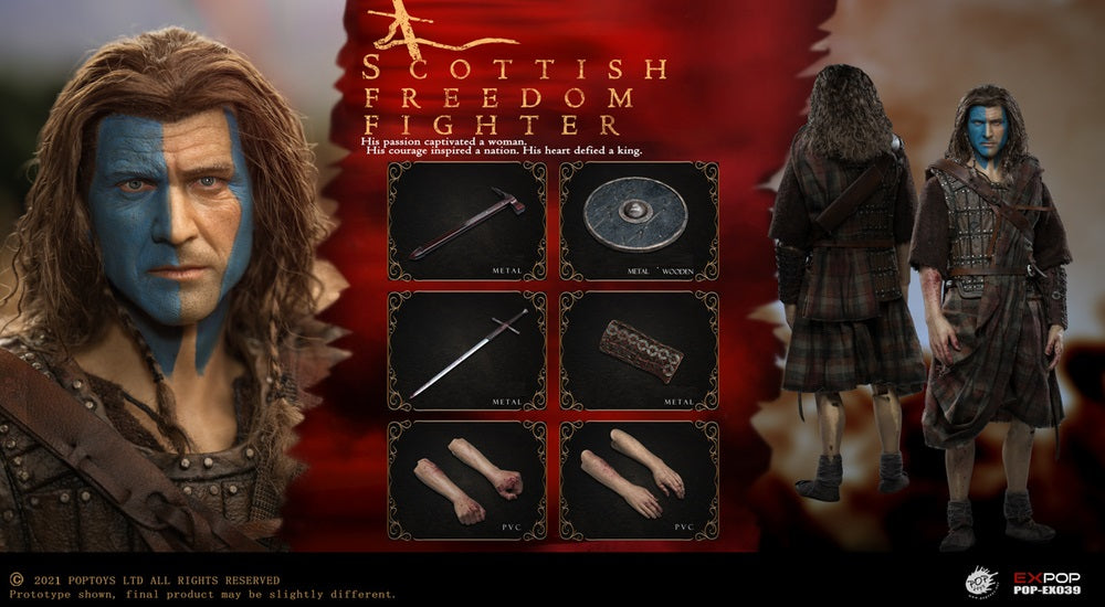 Pedido Figura Scottish Fredom Fighter (Bloody Battle version) marca Poptoys EX039 escala 1/6