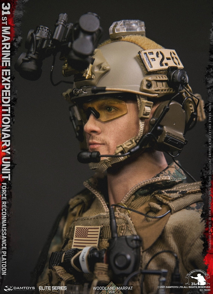 Pedido Figura 31st Marine Expeditionary Unit Force Reconnaissance Platoon - Woodland MARPAT marca Damtoys 78089 escala 1/6