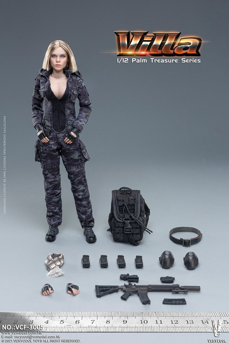 Pedido Figura Black MC Camouflage Soldier Villa marca Verycool VCF-3005 escala pequeña 1/12