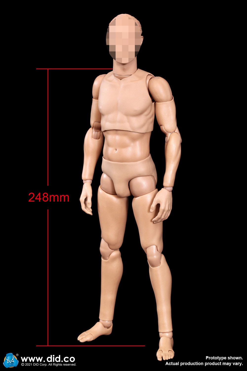 Preventa Cuerpo articulado masculino delgado (slim) marca DID OA60002 escala 1/6