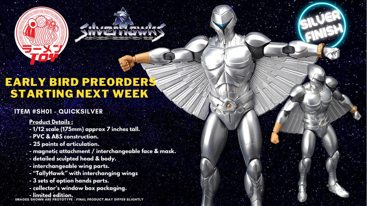 Pedido Figura Quicksilver - SilverHawks / Halcones Galácticos marca Ramen Toy escala pequeña 1/12