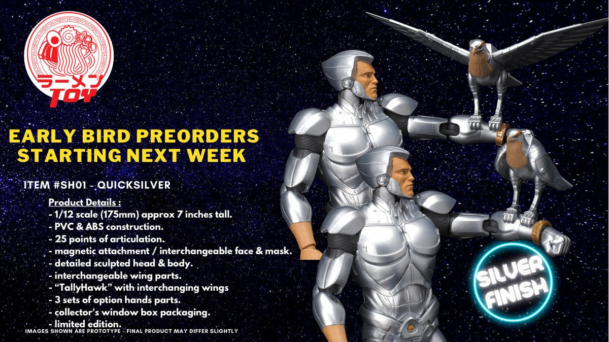 Pedido Figura Quicksilver - SilverHawks / Halcones Galácticos marca Ramen Toy escala pequeña 1/12