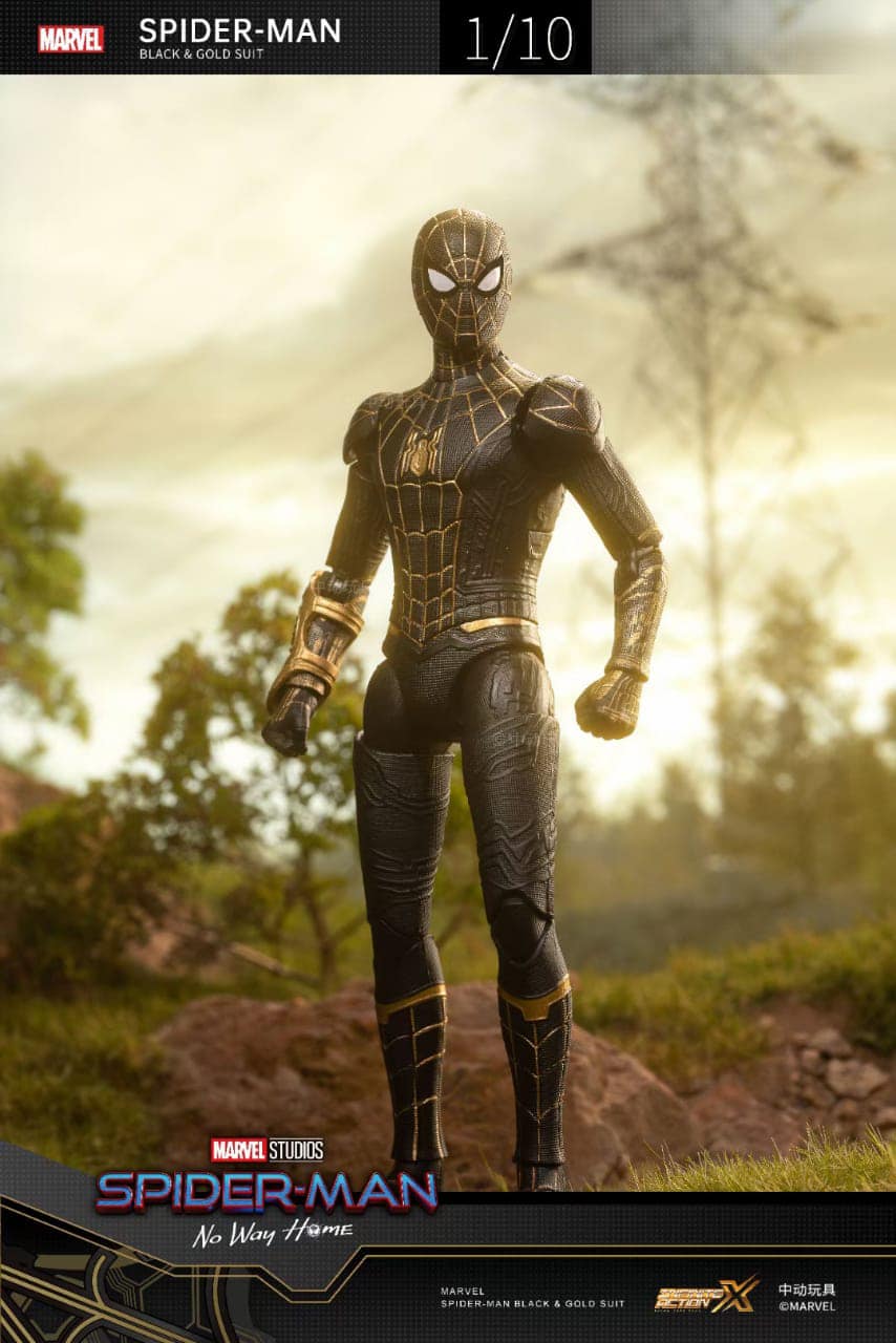 Pedido Figura Spider-Man (Black and Gold Suit) - Spider-Man: No Way Home marca ZD Toys escala pequeña 1/10 (18 cm)