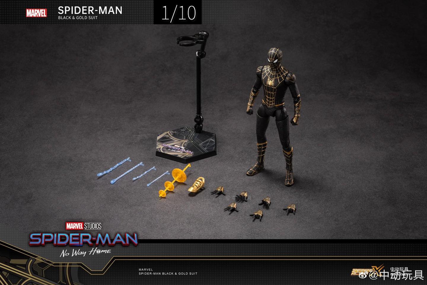 Pedido Figura Spider-Man (Black and Gold Suit) - Spider-Man: No Way Home marca ZD Toys escala pequeña 1/10 (18 cm)