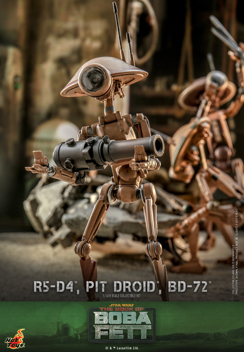 Preventa Figuras R5-D4™, Pit Droid™ y BD-72™ - Star Wars: The Book of Boba Fett ™ marca Hot Toys TMS086 escala 1/6