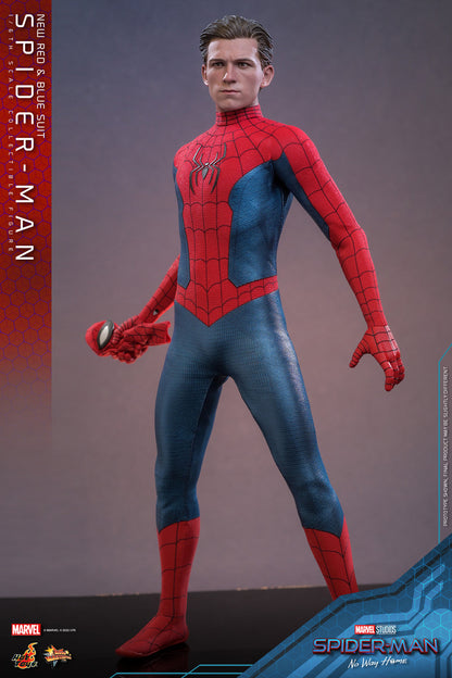 Preventa Figura Spider-Man (Nuevo traje rojo y azul) - Spider-Man: No Way Home marca Hot Toys MMS679 escala 1/6