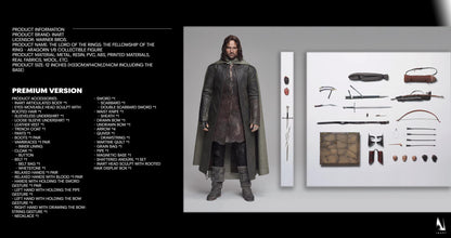 Preventa Figura Aragorn (Deluxe Version - Cabello Enraizado) - The Lord of the Rings: The Fellowship of the Ring marca Inart Queen Studios escala 1/6