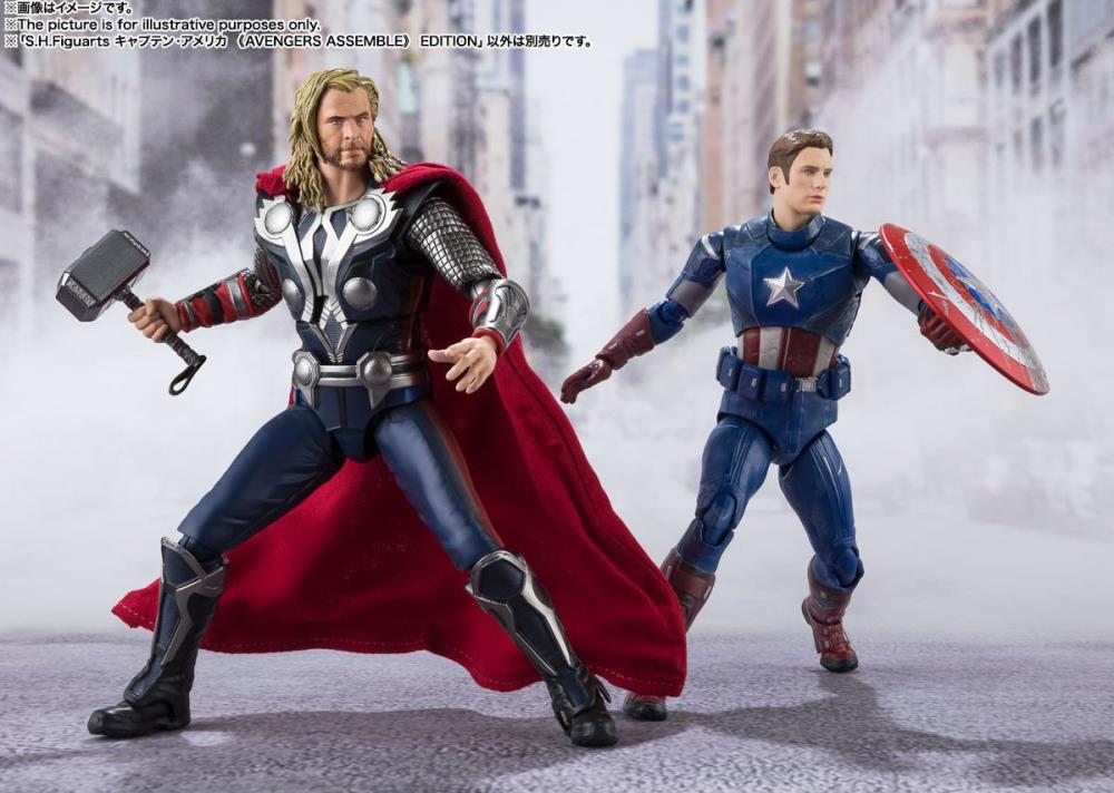 Pedido Figura Captain America - The Avengers: Avengers Assemble Edition - S.H.Figuarts marca Bandai Spirits escala pequeña 1/12
