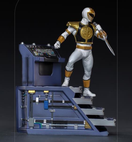 Pedido Estatua White Ranger - Mighty Morphin Power Rangers - Battle Diorama Series (BDS) - marca Iron Studios escala de arte 1/10