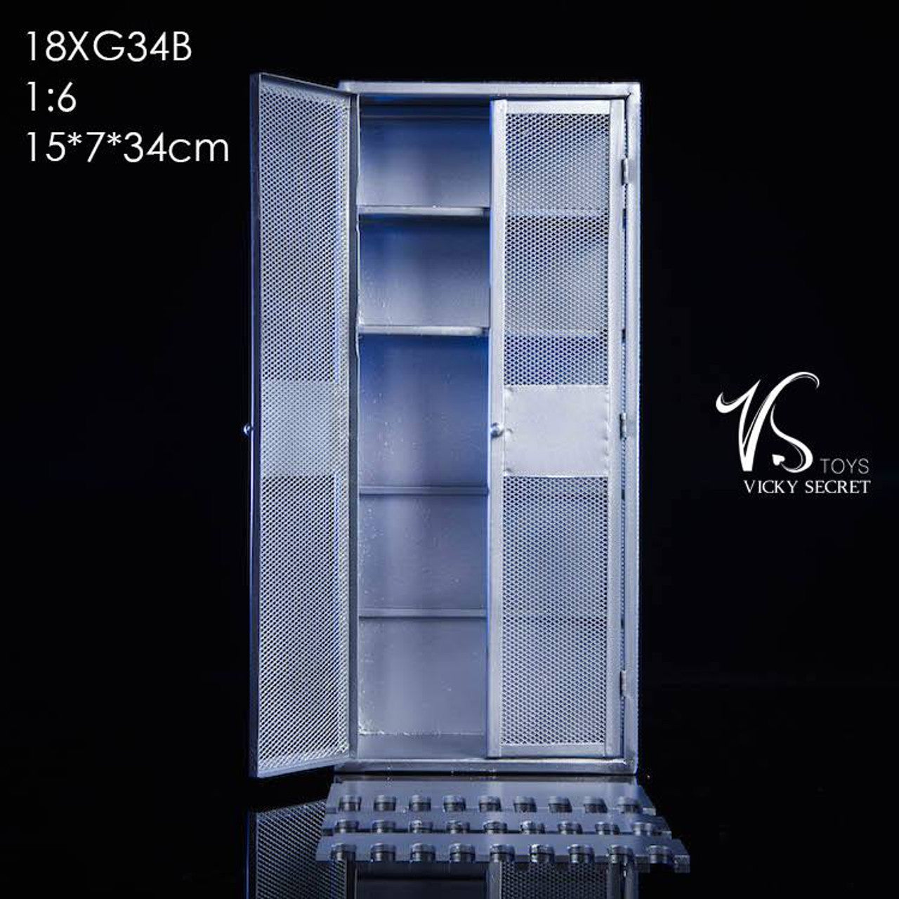 Pedido Accesorio Gabinete Metálico (plateado) marca VSTOYS 18XG34B escala 1/6