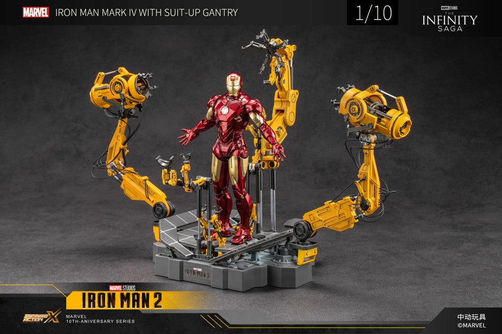 Pedido Figura Iron Man 2 Mark IV con Suit-Up Gantry marca ZD Toys escala pequeña 1/10 (18 cm)