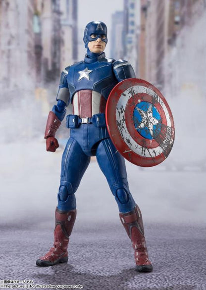 Pedido Figura Captain America - The Avengers: Avengers Assemble Edition - S.H.Figuarts marca Bandai Spirits escala pequeña 1/12