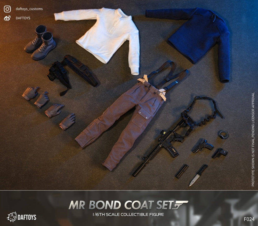 Preventa Set de Ropa Mr. Bond marca Daftoys F024 escala 1/6