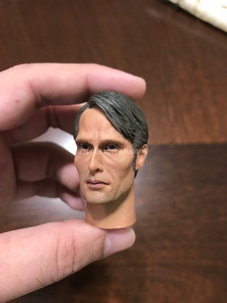 Cabeza custom Hannibal / Mads Mikkelsen escala 1/6