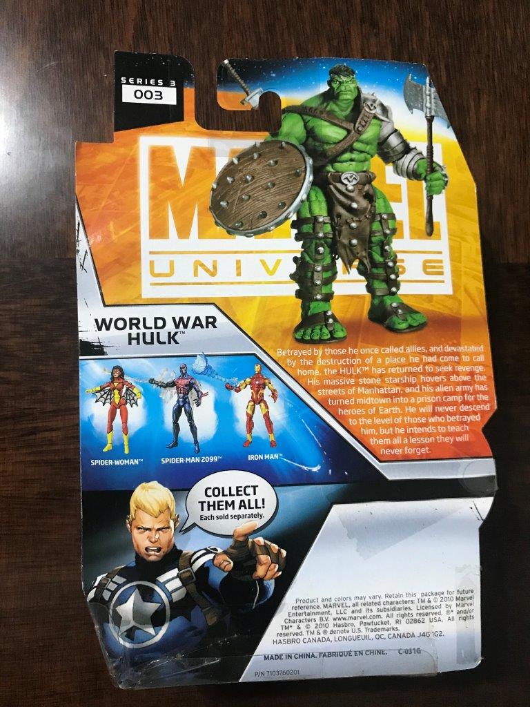 [EN STOCK] Figura Hulk Gladiador - World War Hulk - Marvel Universe marca Hasbro escala 3.75"