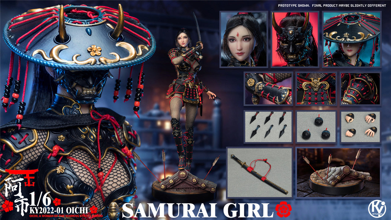 Pedido Figura Samurai Girl OICHI marca Kystudio KY2022-01 escala 1/6