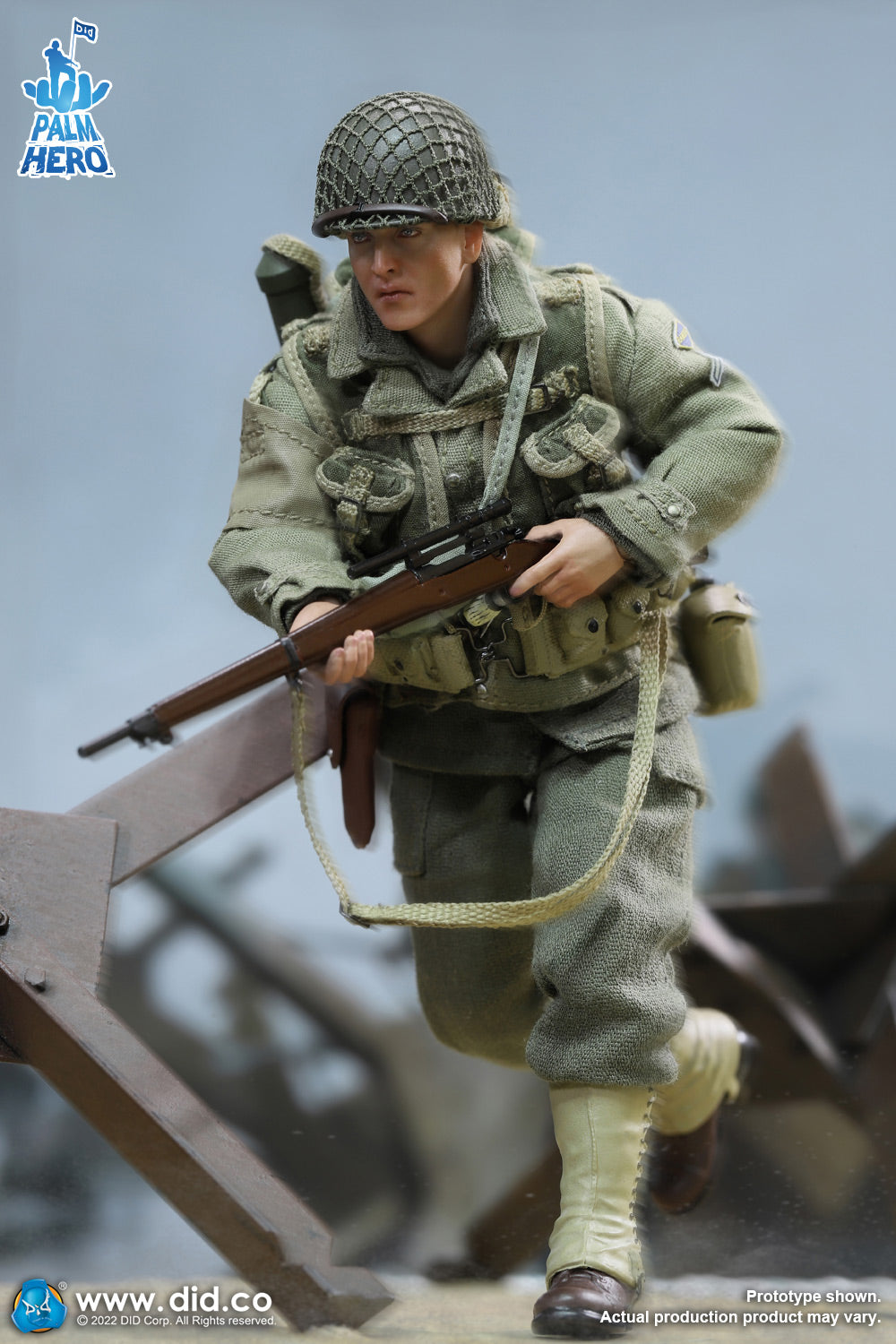 Pedido Figura Private Jackson - WWII US 2nd Ranger Battalion - Palm Hero Series 2 marca DID XA80009 escala pequeña 1/12