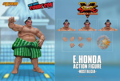 Pedido Figura E. Honda (Nostalgia - Color Exclusivo Comic Con) - Street Fighter V marca Storm Collectibles escala pequeña 1/12