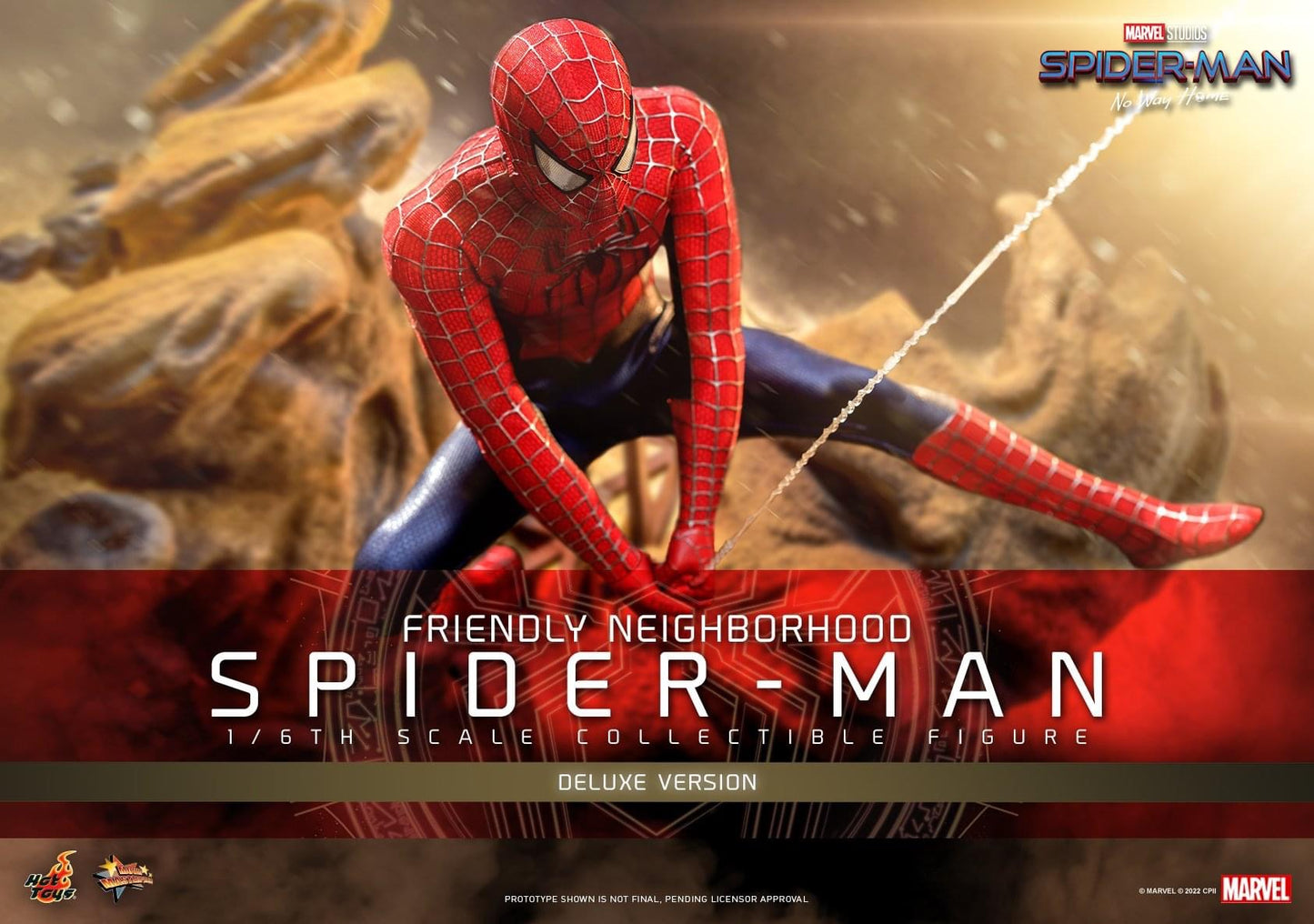 Preventa Figura Friendly Neighborhood Spider-Man (Deluxe version) - Spider-Man: No Way Home marca Hot Toys MMS662 escala 1/6