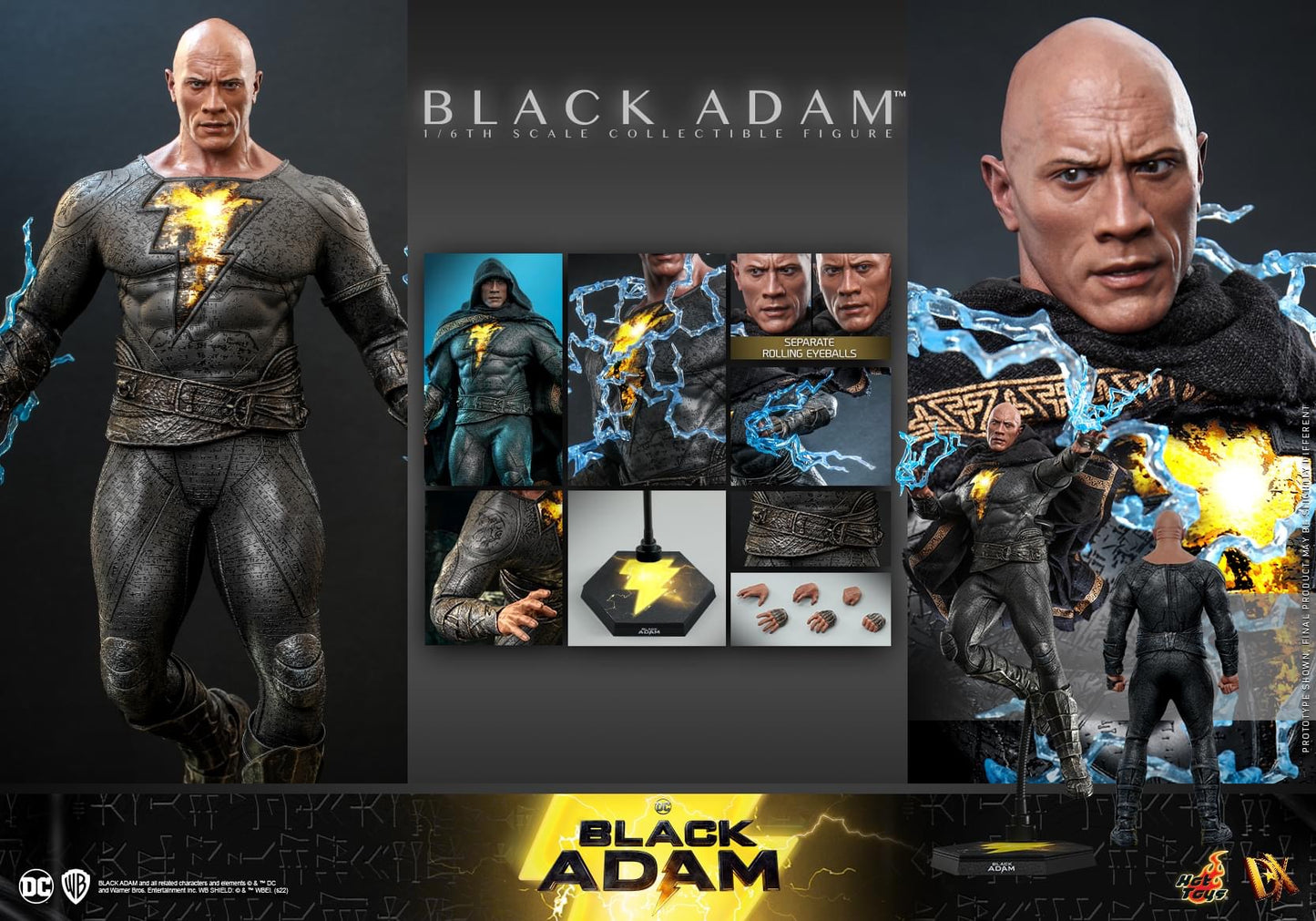 Preventa Figura Black Adam marca Hot Toys DX29 escala 1/6