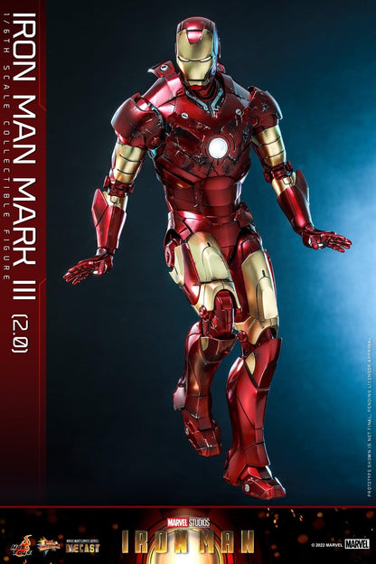 Preventa Figura Iron Man Mark III (2.0) Diecast marca Hot Toys MMS664D48 escala 1/6