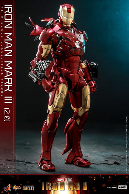 Preventa Figura Iron Man Mark III (2.0) Diecast marca Hot Toys MMS664D48 escala 1/6