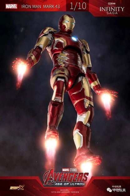 Pedido Figura Iron Man Mark XLIII 43 - The Infinity Saga marca ZD Toys escala pequeña 1/10 (18 cm)