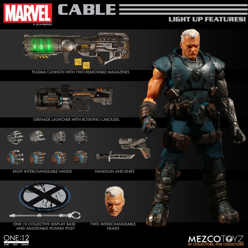 Pedido Figura Cable - Marvel - One:12 Collective marca Mezco Toyz 76860 escala pequeña 1/12