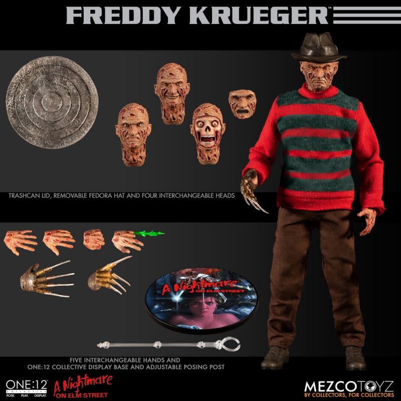 Pedido Figura Freddy Krueger: A Nightmare on Elm Street - One:12 Collective marca Mezco Toyz 77390 escala pequeña 1/12