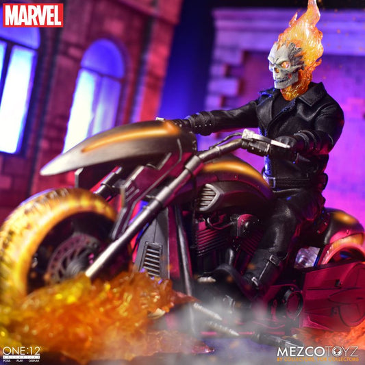 Pedido Figura Ghost Rider & Hell Cycle Set - One:12 Collective marca Mezco Toyz 76690 escala pequeña 1/12